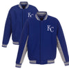 Kansas City Royals JH Design Wool Poly-Twill Accent Full Snap Jacket