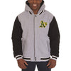 Oakland Athletics JH Design Reversible Fleece Full Snap Hoodie