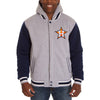 Houston Astros JH Design Reversible Fleece Full Snap Hoodie
