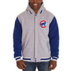 Chicago Cubs JH Design Reversible Fleece Full Snap Hoodie