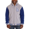 Los Angeles Dodgers JH Design Reversible Fleece Full Snap Hoodie