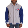 Toronto Blue Jays JH Design Reversible Fleece Full Snap Hoodie