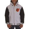Baltimore Orioles JH Design Reversible Fleece Full Snap Hoodie