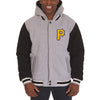 Pittsburgh Pirates JH Design Reversible Fleece Full Snap Hoodie