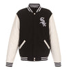Chicago White Sox JH Design Alternate Reversible Fleece Jacket with Faux Leather Sleeves