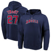 Mike Trout Los Angeles Angels Majestic Authentic Name & Number Pullover Hoodie - Navy