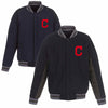 Cleveland Indians JH Design Wool Poly-Twill Accent Jacket