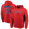 Dustin Pedroia Boston Red Sox Majestic Authentic Name & Number Pullover Hoodie - Red