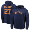 Jose Altuve Houston Astros Majestic Authentic Name & Number Pullover Hoodie - Navy