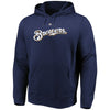 Christian Yelich Milwaukee Brewers Majestic Authentic Name & Number Pullover Hoodie - Navy
