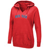Mookie Betts Boston Red Sox Majestic Women's Authentic Name & Number Pullover Hoodie - Red