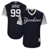 Aaron Judge "Judge" New York Yankees Majestic 2018 Players' Weekend Authentic Jersey - Navy/Gray