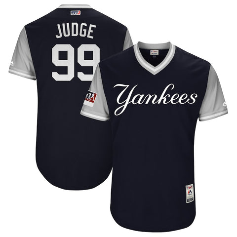 Aaron Judge "Judge" New York Yankees Majestic 2018 Players' Weekend Authentic Jersey - Navy/Gray