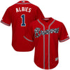 Ozzie Albies Atlanta Braves Majestic Alternate Official Cool Base Player Jersey