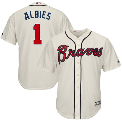 Ozzie Albies Atlanta Braves Majestic Alternate Official Cool Base Player Jersey