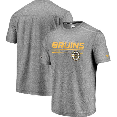 Boston Bruins   Authentic Pro Clutch T-Shirt - Heathered Gray