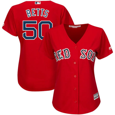 Mookie Betts Boston Red Sox Majestic Women's Alternate Cool Base Player Jersey