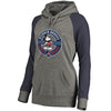 Atlanta Braves   Women's Disney Mickey's True Original Seal Tri-Blend Raglan Pullover Hoodie