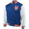 New York Mets JH Design Quilted Knit Jersey Lined Jacket - Royal