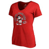Carolina Hurricanes   Women's Disney Mickey's True Original Arch V-Neck T-Shirt