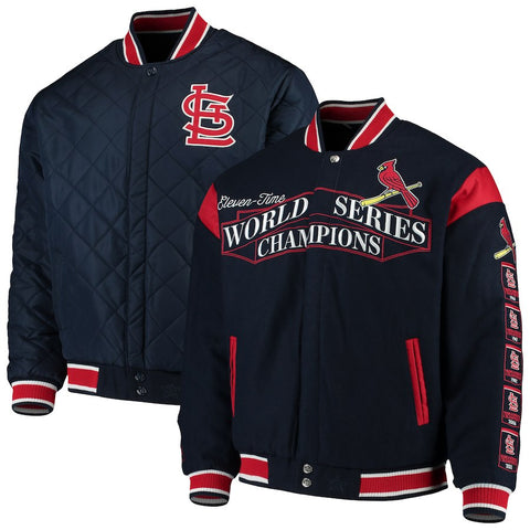 St. Louis Cardinals JH Design Wool Reversible Full-Snap Jacket