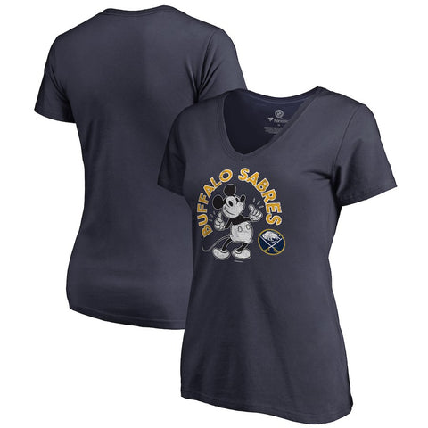 Buffalo Sabres   Women's Disney Mickey's True Original Arch V-Neck T-Shirt