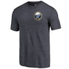 Buffalo Sabres   Primary Logo Left Chest Distressed Tri-Blend T-Shirt