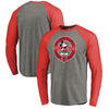 Calgary Flames   Disney Mickey True Original Seal Long Sleeve Tri-Blend Raglan T-Shirt
