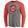 Calgary Flames   Disney Mickey True Original Seal Long Sleeve Tri-Blend Raglan T-Shirt