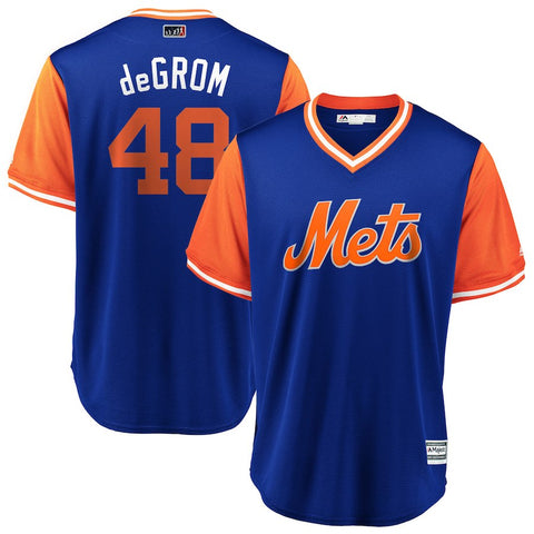Jacob deGrom "deGrom" New York Mets Majestic 2018 Players' Weekend Cool Base Jersey