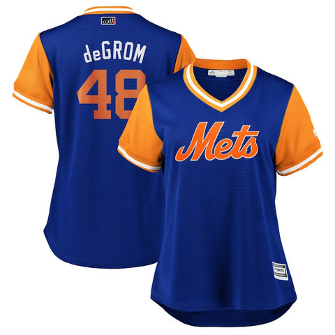 Jacob deGrom "deGrom" New York Mets Majestic Women's 2018 Players' Weekend Cool Base Jersey