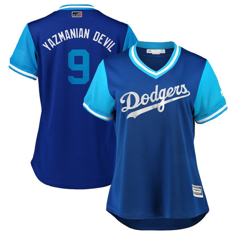 Yasmani Grandal "Yazmanian Devil" Los Angeles Dodgers Majestic Women's 2018 Players' Weekend Cool Base Jersey