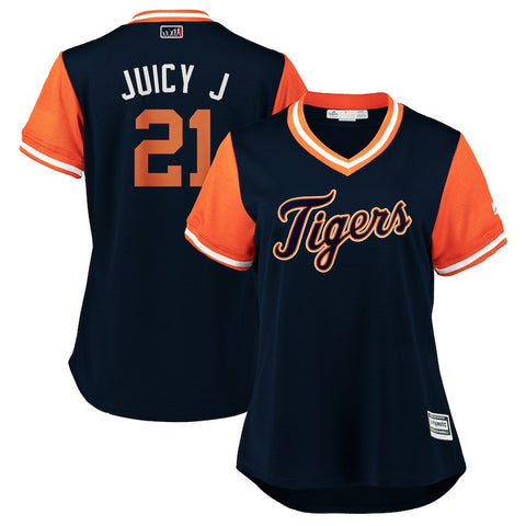 Jacoby Jones "Juicy J" Detroit Tigers Majestic Women's 2018 Players' Weekend Cool Base Jersey