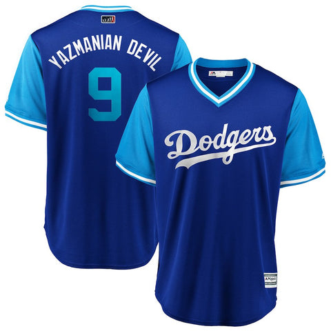 Yasmani Grandal "Yazmanian Devil" Los Angeles Dodgers Majestic 2018 Players' Weekend Cool Base Jersey