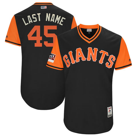 Derek Holland "Last Name" San Francisco Giants Majestic 2018 Players' Weekend Authentic Jersey