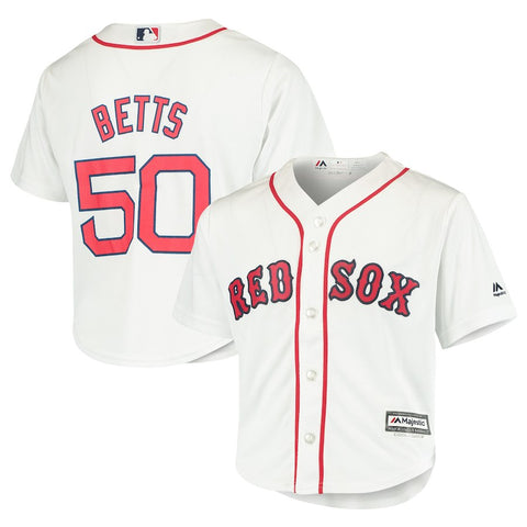 Mookie Betts Boston Red Sox Majestic Preschool Home Official Cool Base Player Jersey