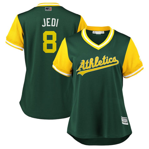 Jed Lowrie "Jedi" Oakland Athletics Majestic Women's 2018 Players' Weekend Cool Base Jersey