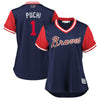 Ozzie Albies "Puchi" Atlanta Braves Majestic Women's 2018 Players' Weekend Cool Base Jersey