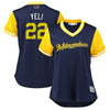 Christian Yelich "Yeli" Milwaukee Brewers Majestic Women's 2018 Players' Weekend Cool Base Jersey