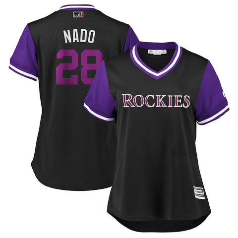 Nolan Arenado "Nado" Colorado Rockies Majestic Women's 2018 Players' Weekend Cool Base Jersey