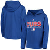 Chicago Cubs Majestic Youth Authentic Collection Team Drive Raglan Pullover Hoodie
