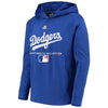 Los Angeles Dodgers Majestic Youth Authentic Collection Team Drive Raglan Pullover Hoodie