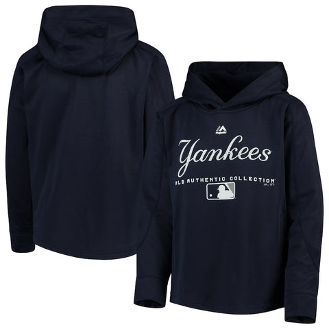 New York Yankees Majestic Youth Authentic Collection Team Drive Raglan Pullover Hoodie