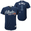 Ozzie Albies Atlanta Braves Majestic Youth Alternate Official Team Cool Base Player Jersey