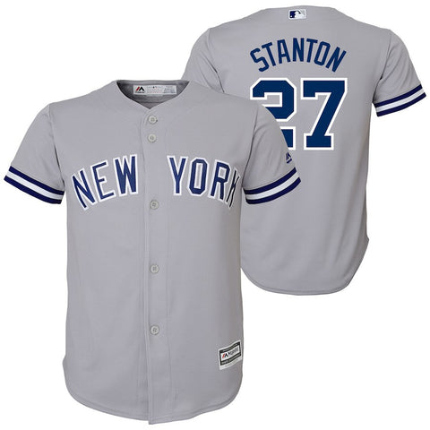 Giancarlo Stanton New York Yankees Majestic Youth Road Official Team Cool Base Player Jersey