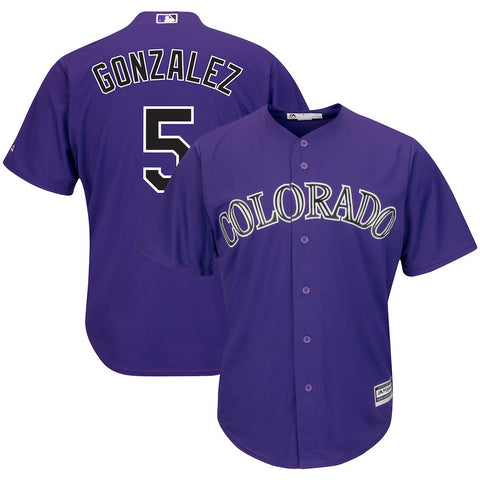 Carlos Gonzalez Colorado Rockies Majestic Alternate Official Cool Base Player Jersey - Purple