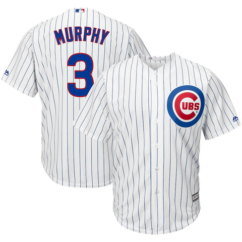 Daniel Murphy Chicago Cubs Majestic Home Official Cool Base Player Jersey - White/Royal