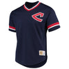 Cleveland Indians Mitchell & Ness Cooperstown Collection Mesh V-Neck Jersey