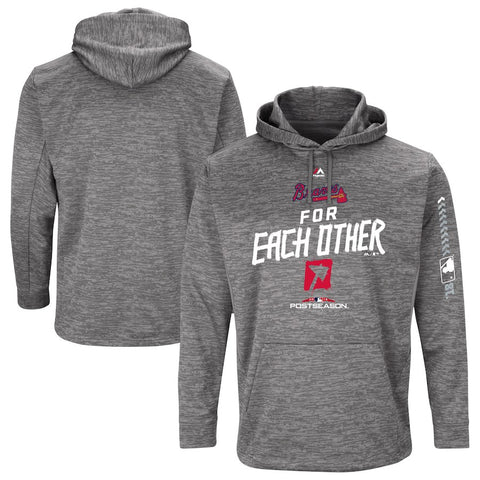 Atlanta Braves Majestic 2018 Postseason Authentic Collection Streak Fleece Pullover Hoodie
