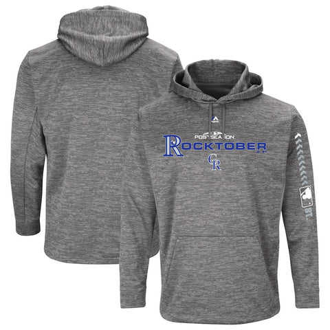 Colorado Rockies Majestic 2018 Postseason Authentic Collection Streak Fleece Pullover Hoodie